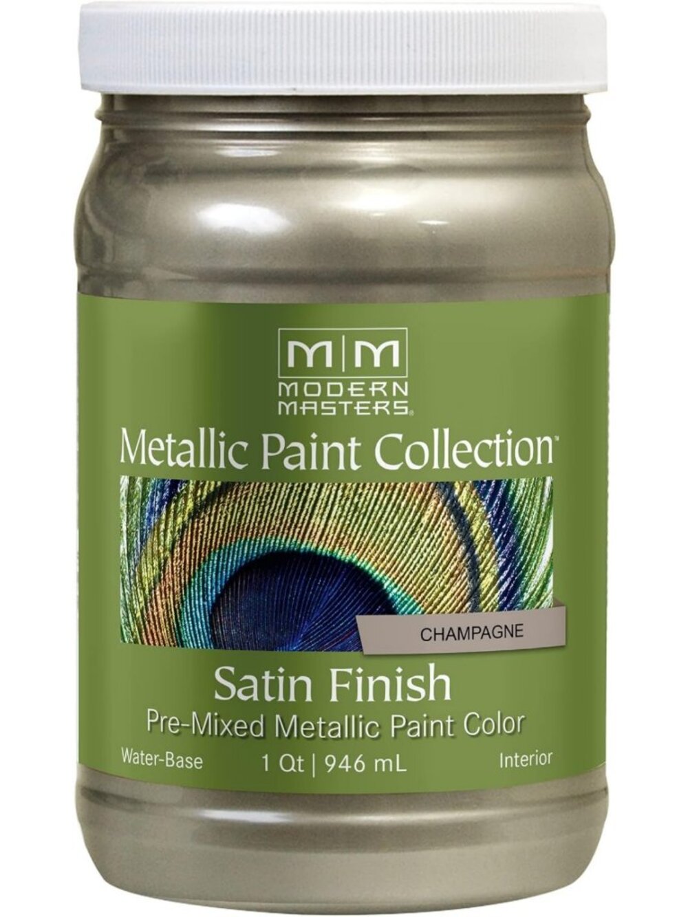 Satin Champagne Metallic Paint - Modern Finish for Home Decor & DIY Projects